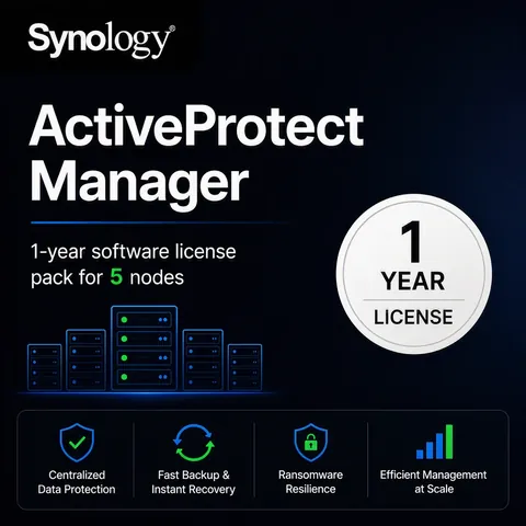 Synology ActiveProtect Manager, 5 nodes, 1 year