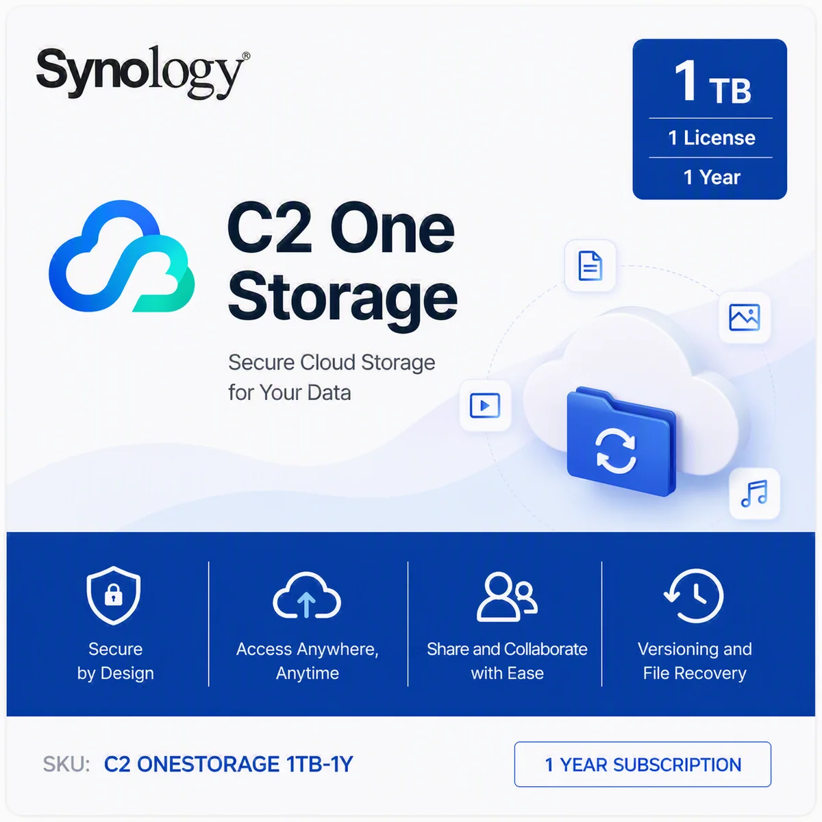 Synology C2 Object Storage, 1TB, 1 year